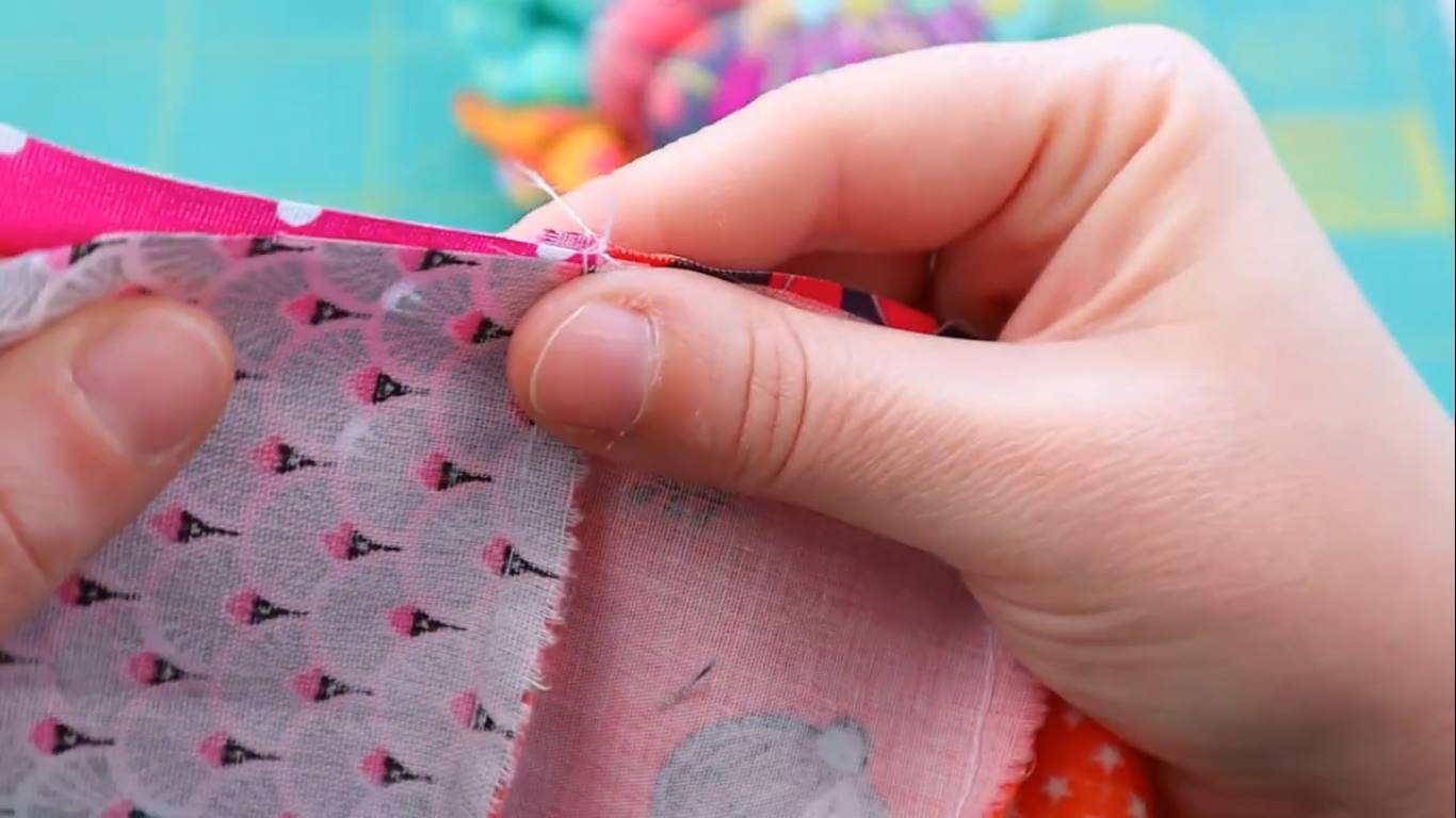 ideas for leftover fabric scraps step 5 nesting the seams