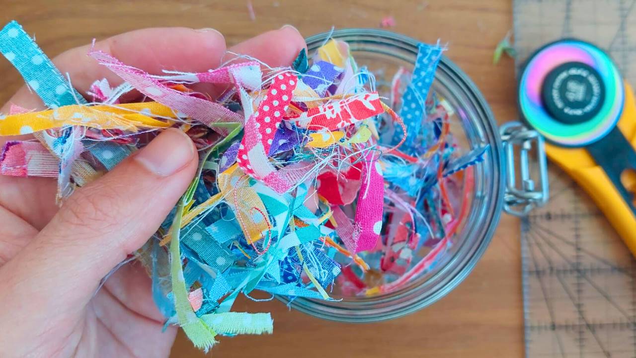 how to use the tiniest fabric scraps