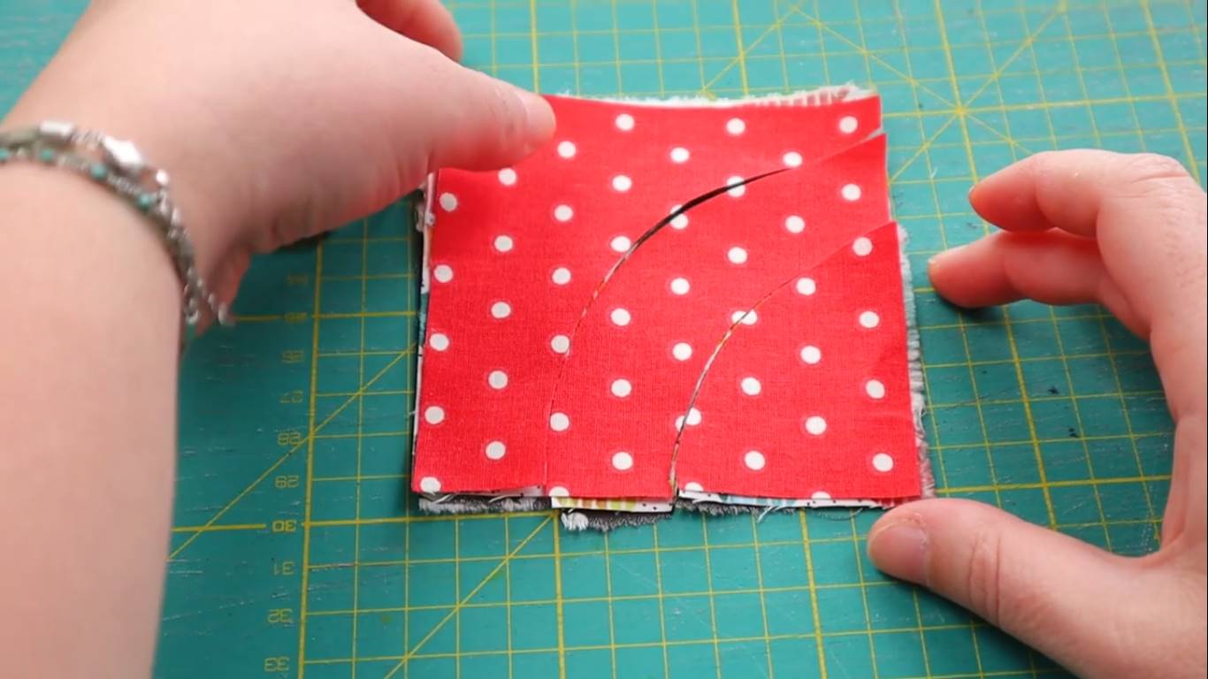  how to sew fabric circles step 2 cut two round cuts