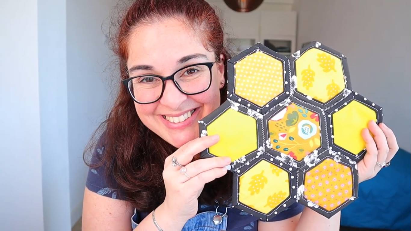 How to Quilt a Hexagon Quilt Top for Beginners step 10 and we're done