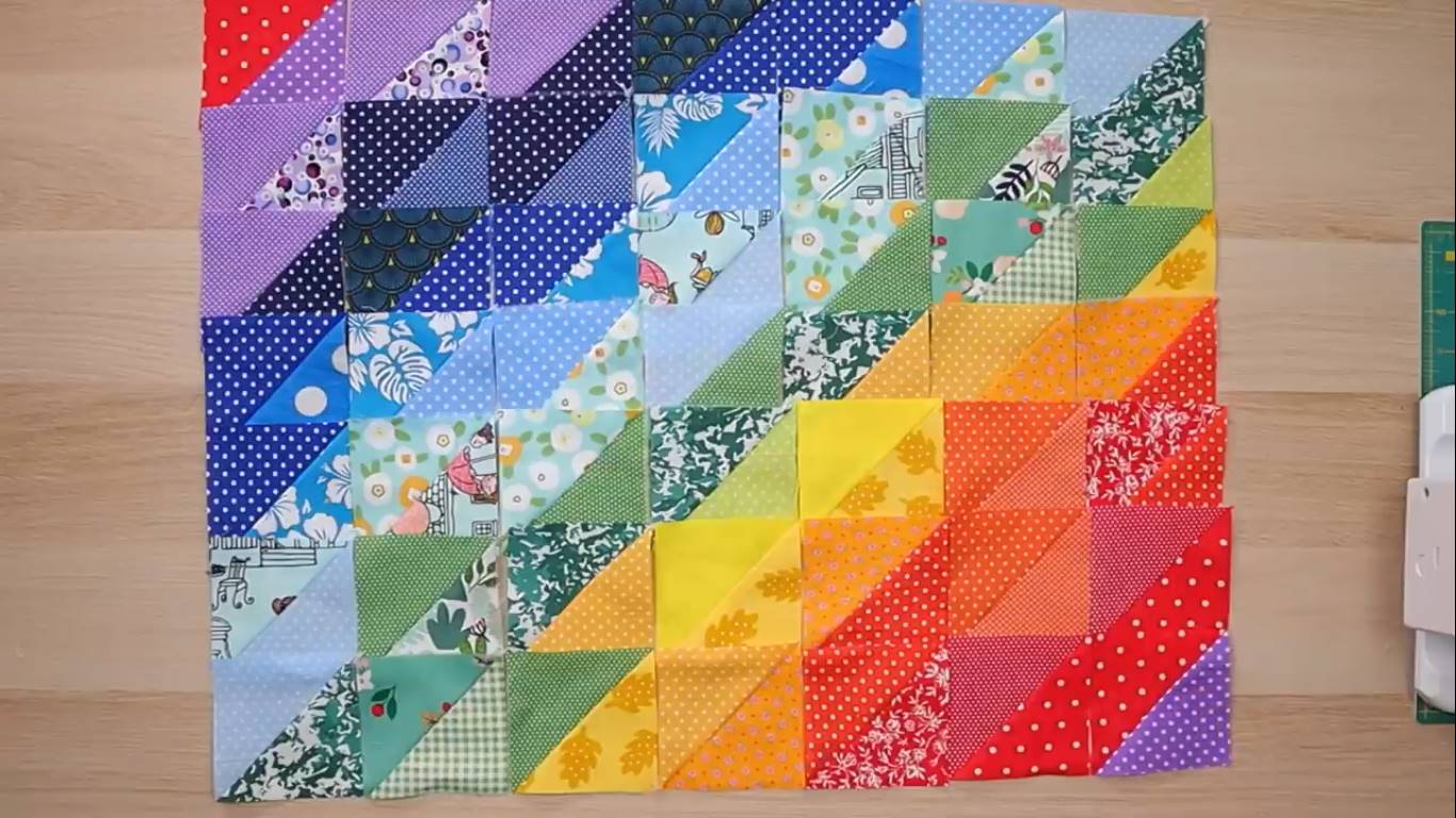 rainbow quilt step 8 making the puzzle