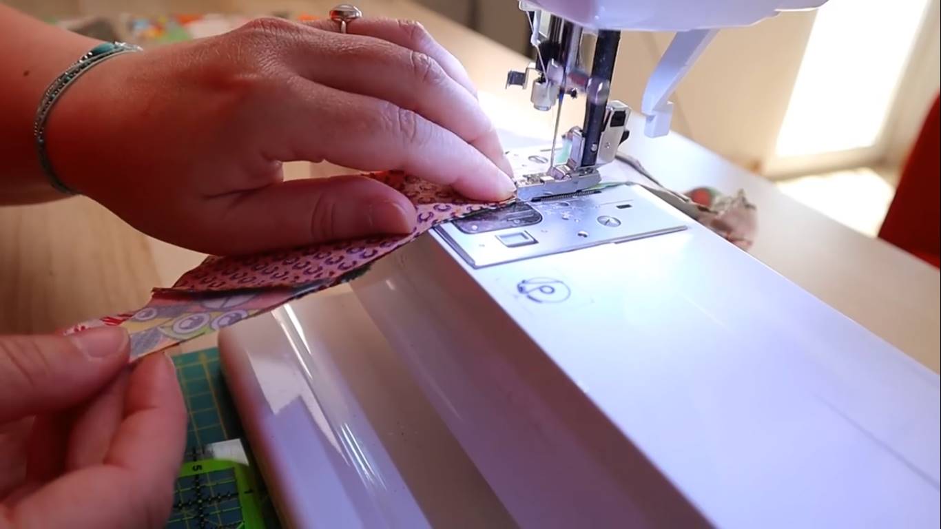 how to use ugly fabric step 7 sew the halves together