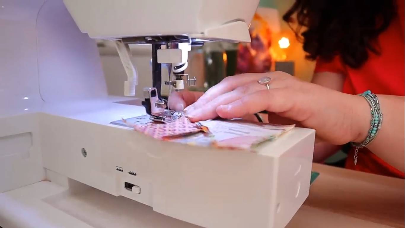 how to use ugly fabric step 10 sew the squares together