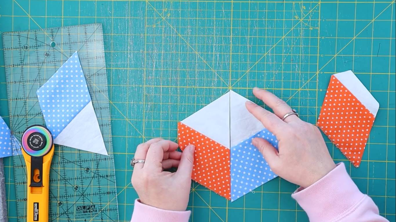 how to make a tumbling quilt block