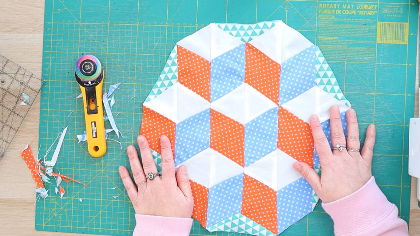 how to make a tumbling quilt block step 12 and that's it!